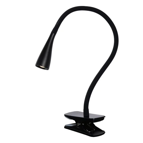 Настольная лампа на прищепке LED Zozy 18256/03/30 Lucide чёрная 1 лампа, основание чёрное полимер в стиле модерн  фото 4